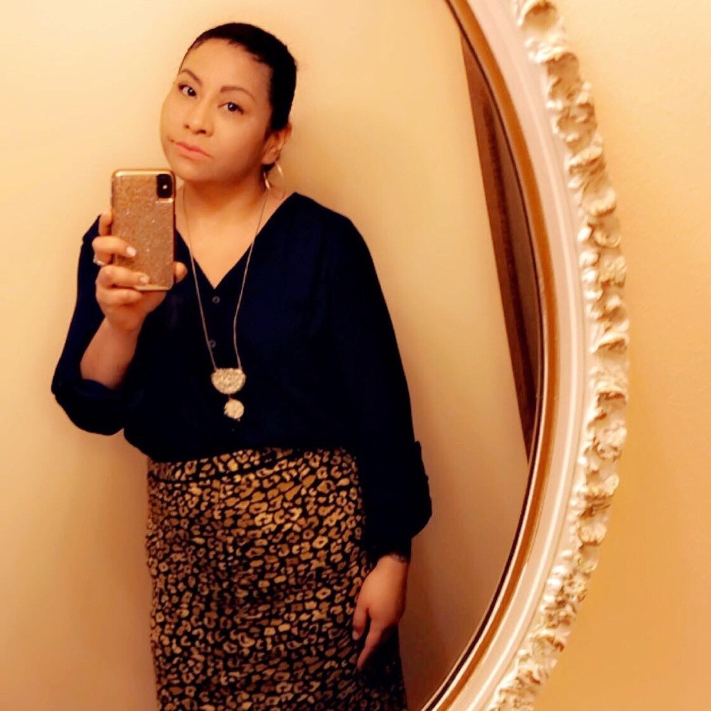 Dark green long sleeve blouse